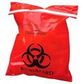 Unimed Midwest Red Biohazard Waste Stick-On Bags, 2 mil, 9"W x 10"L, 100/Box CTKCTRB042910